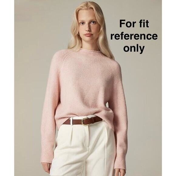 J. Crew Women XL Rollneck Sweater in Supersoft Yarn Pink Wool Alpaca Blend - Picture 12 of 13